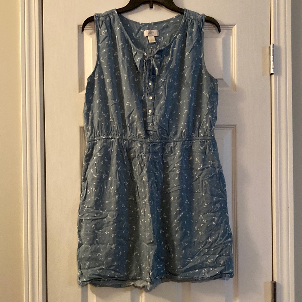 LOFT Blue Sleeveless Dress